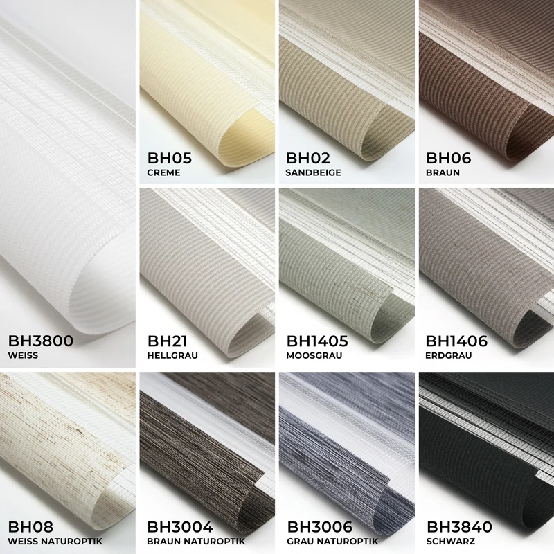 Stoffmuster Doppelrollo-Material