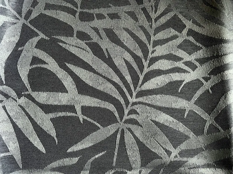 Ösenschal "Capri" grau Blätter BxH 140x235cm