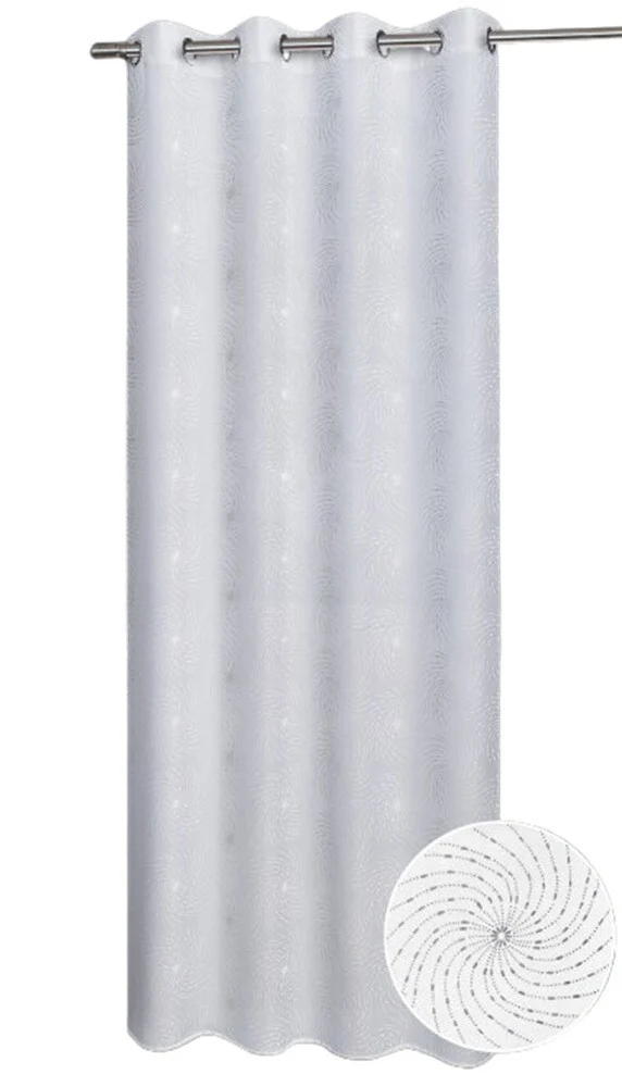 Ösenschal "Bozen" weiß silber BxH 135x235cm