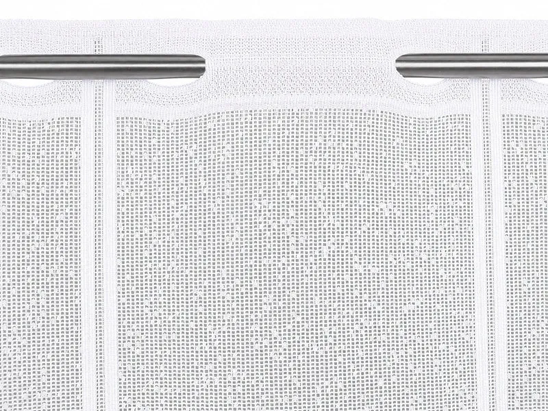 Nach Maß Scheibengardine Jacquard Bistrogardine Margerite gelb weiß Höhe 45/60cm