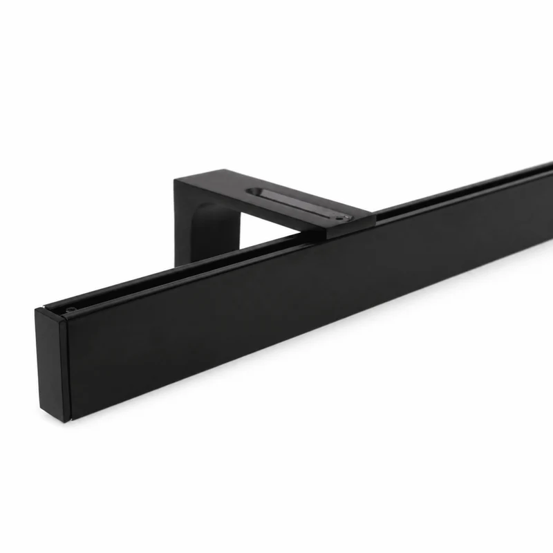 Gardinenschiene Innenlauf auf Maß 1-läufig Schwarz - Serie Loft