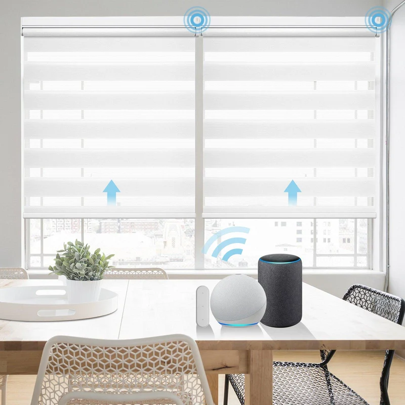 Motorized | Light Filtering | Rechargeable | Zebra Shades | Customizable