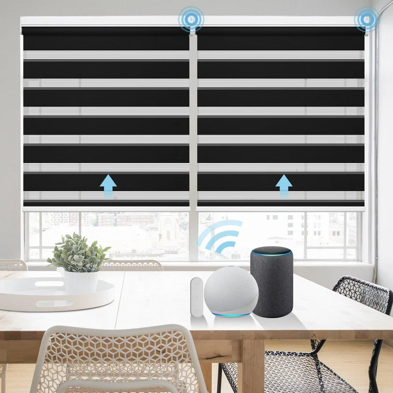 Motorized | Light Filtering | Rechargeable | Zebra Shades | Customizable