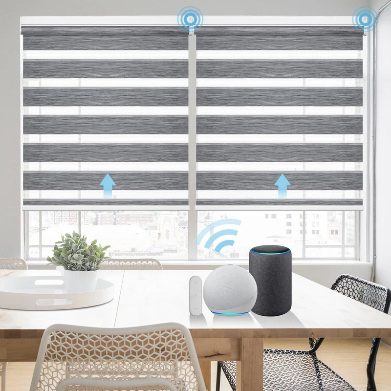 Motorized | Light Filtering | Rechargeable | Zebra Shades | Customizable
