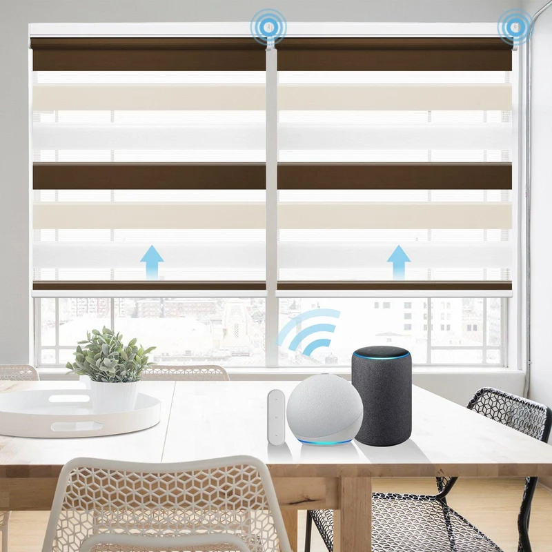 Motorized | Light Filtering | Rechargeable | Zebra Shades | Customizable