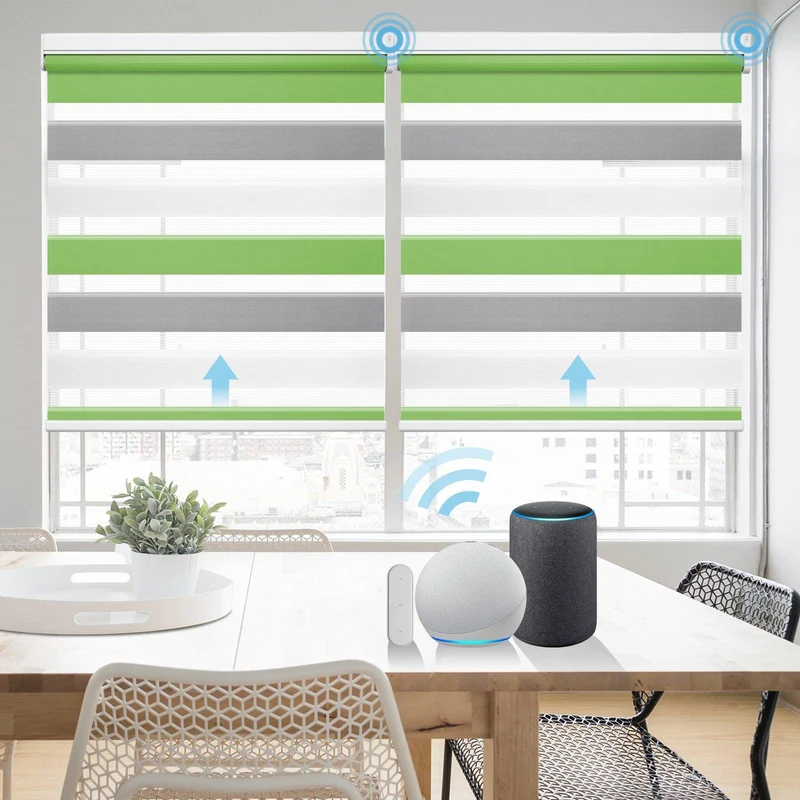 Motorized | Light Filtering | Rechargeable | Zebra Shades | Customizable