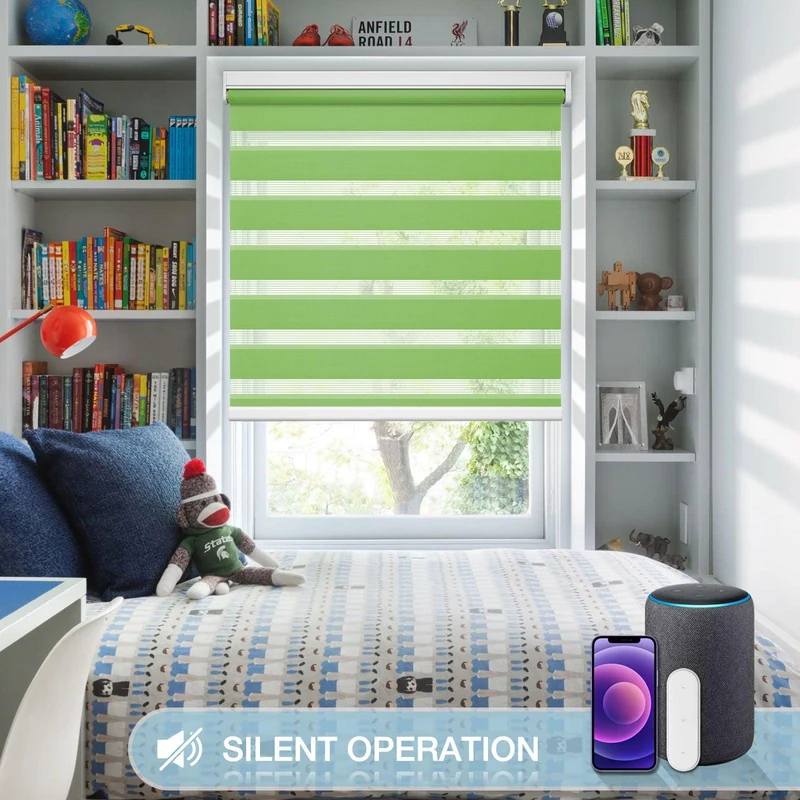 Motorized | Light Filtering | Rechargeable | Zebra Shades | Customizable