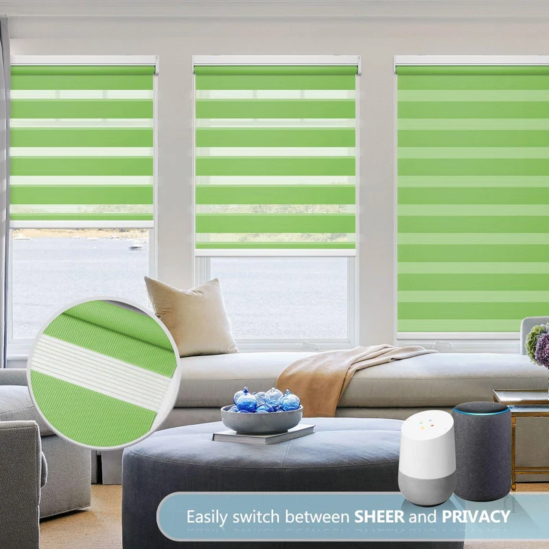 Motorized | Light Filtering | Rechargeable | Zebra Shades | Customizable
