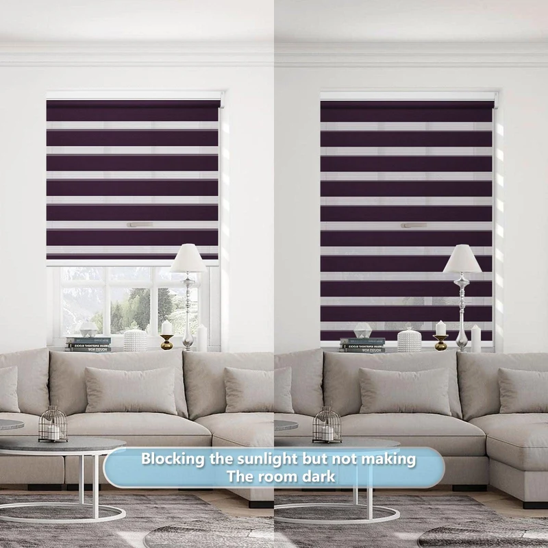 Motorized | Light Filtering | Rechargeable | Zebra Shades | Customizable