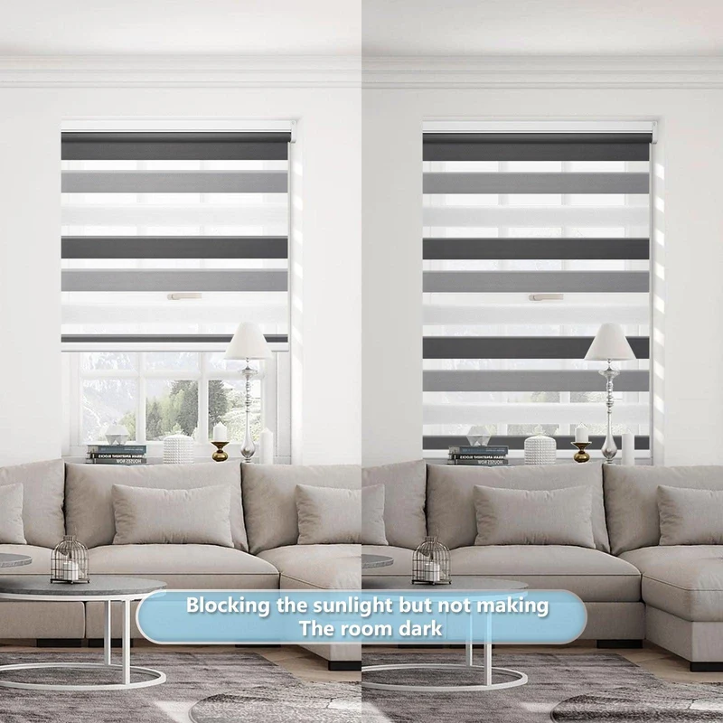 Motorized | Light Filtering | Rechargeable | Zebra Shades | Customizable