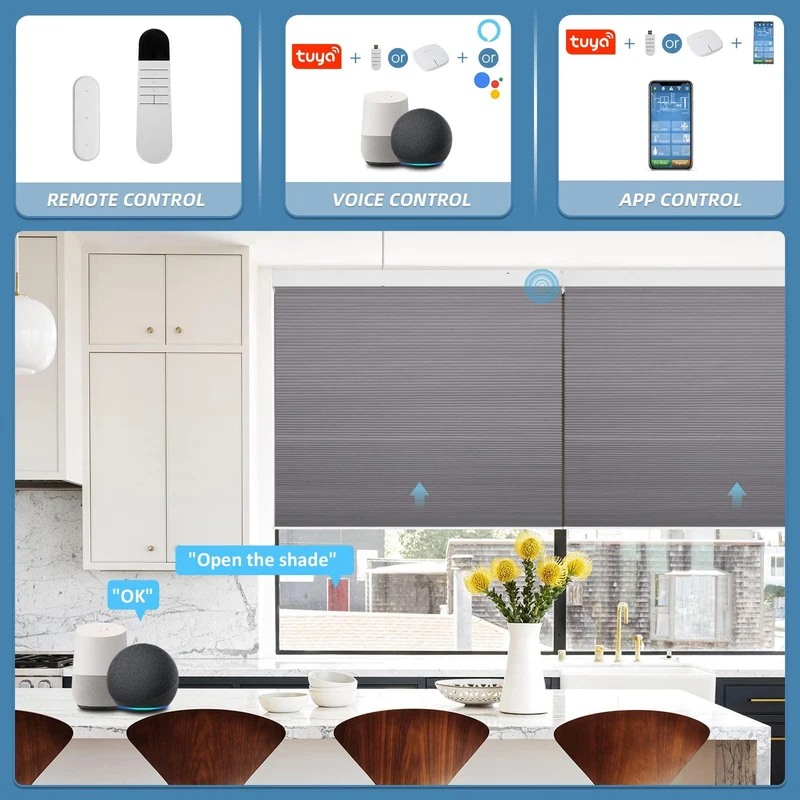 Motorized | Blackout | Rechargeable | Cellular Shades | Customizable