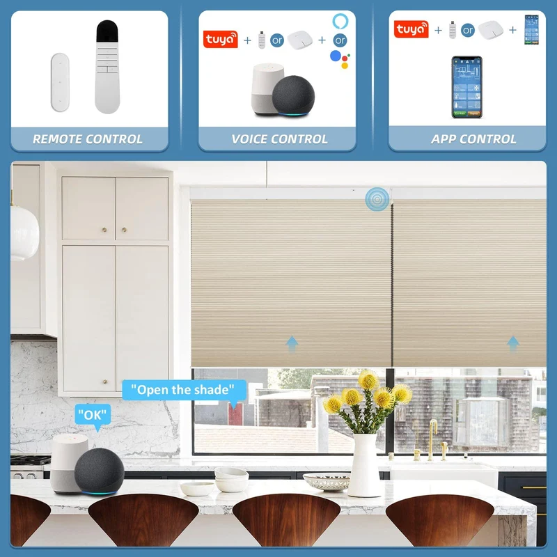 Motorized | Blackout | Rechargeable | Cellular Shades | Customizable