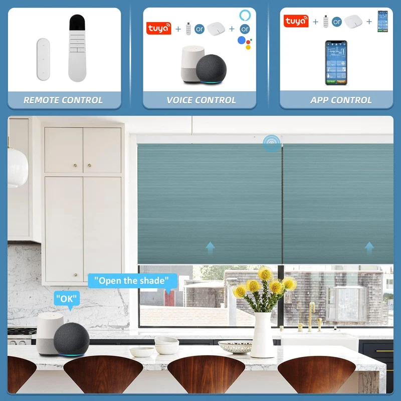 Motorized | Blackout | Rechargeable | Cellular Shades | Customizable