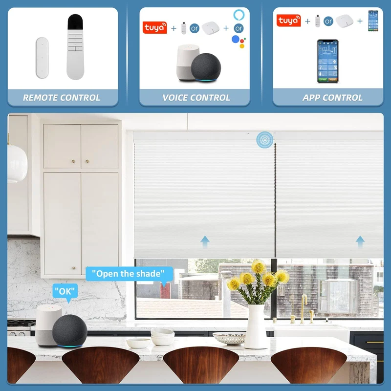 Motorized | Blackout | Rechargeable | Cellular Shades | Customizable