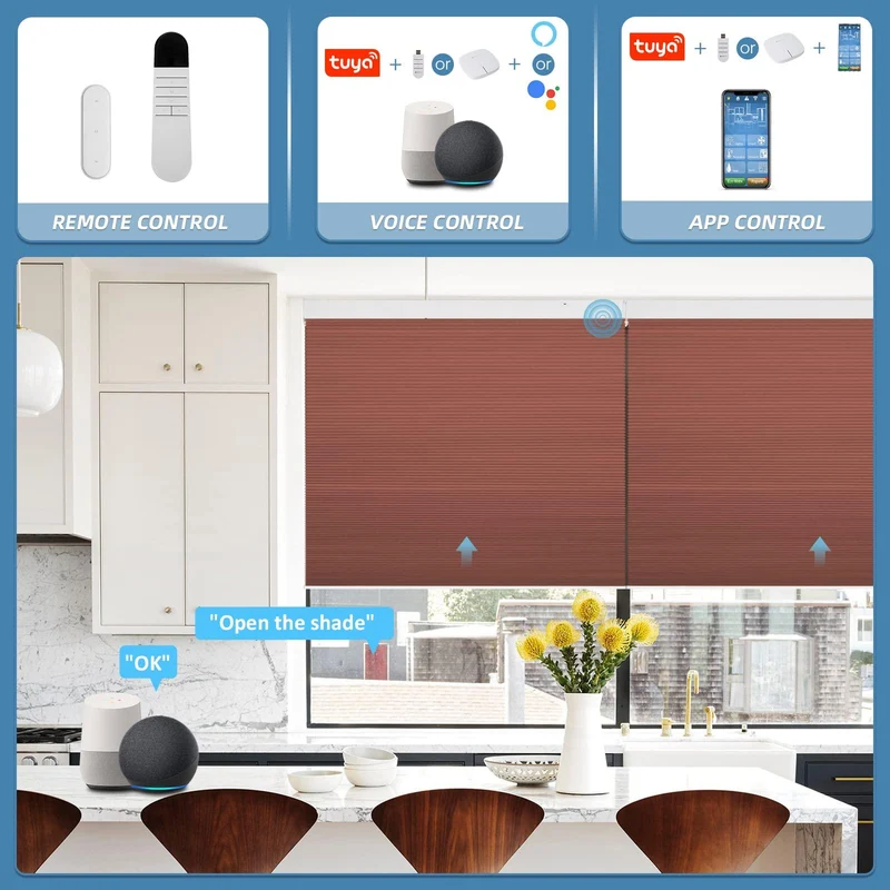 Motorized | Blackout | Rechargeable | Cellular Shades | Customizable
