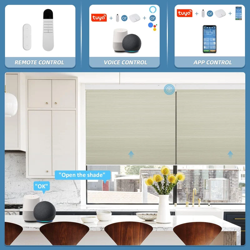 Motorized | Blackout | Rechargeable | Cellular Shades | Customizable