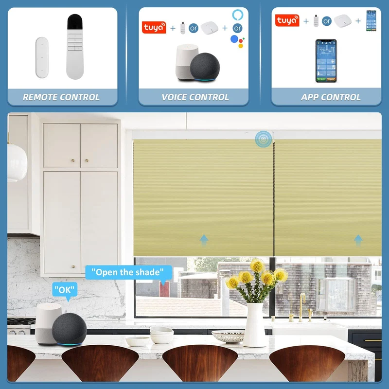 Motorized | Blackout | Rechargeable | Cellular Shades | Customizable
