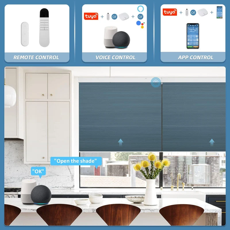Motorized | Blackout | Rechargeable | Cellular Shades | Customizable