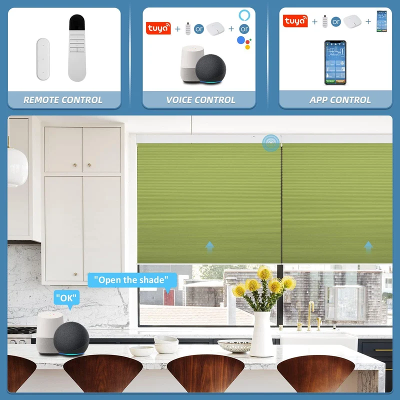 Motorized | Blackout | Rechargeable | Cellular Shades | Customizable