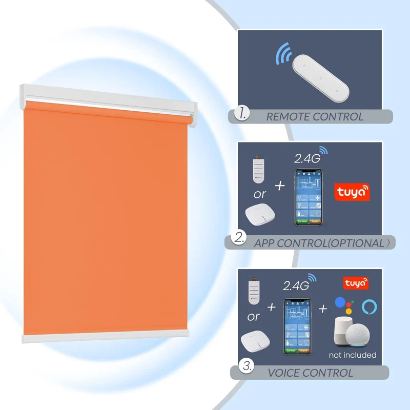 Motorized | Light Filtering | Rechargeable | Roller Shades | Customizable