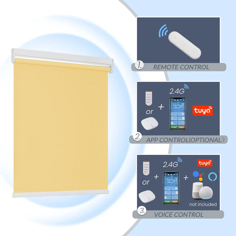 Motorized | Light Filtering | Rechargeable | Roller Shades | Customizable