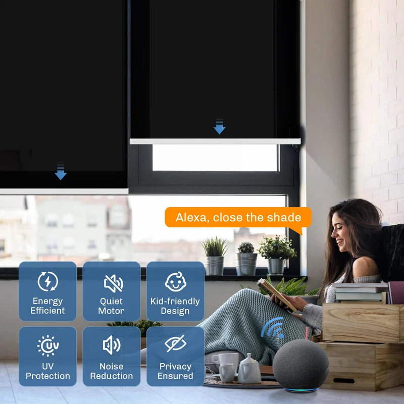 Motorized | Light Filtering | Rechargeable | Roller Shades | Customizable