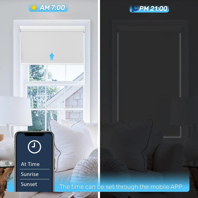 Motorized | Blackout | Rechargeable | Roller Shades | Customizable