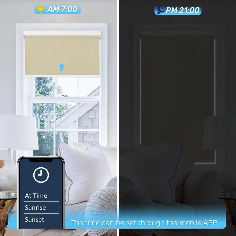 Motorized | Blackout | Rechargeable | Roller Shades | Customizable