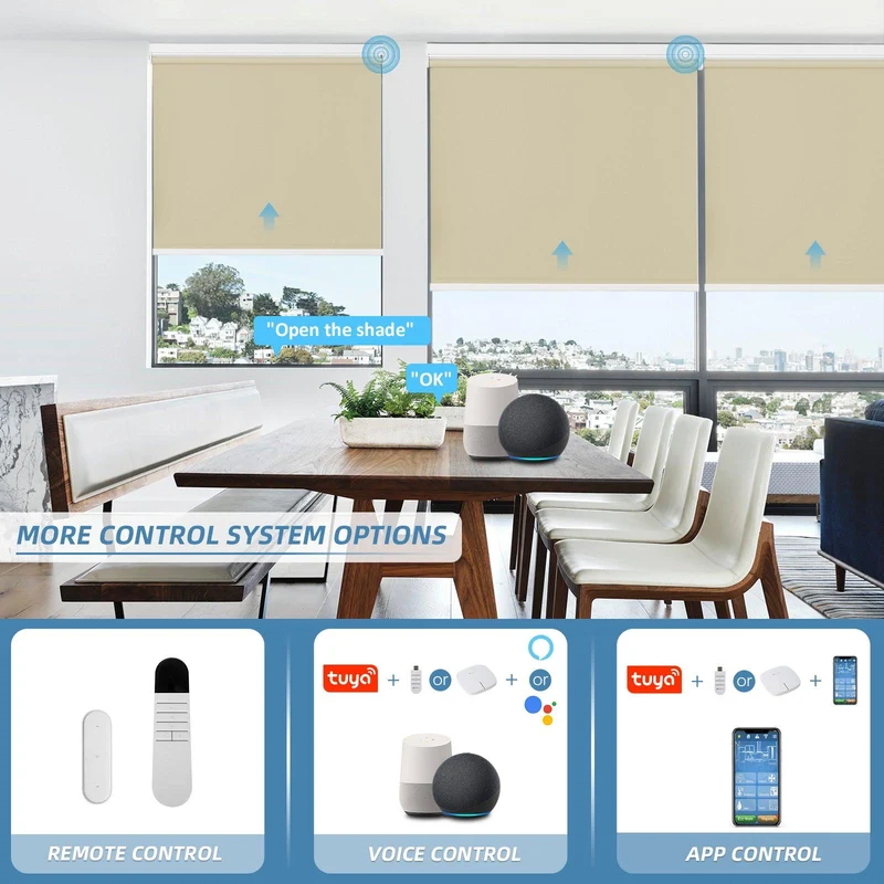 Motorized | Blackout | Rechargeable | Roller Shades | Customizable