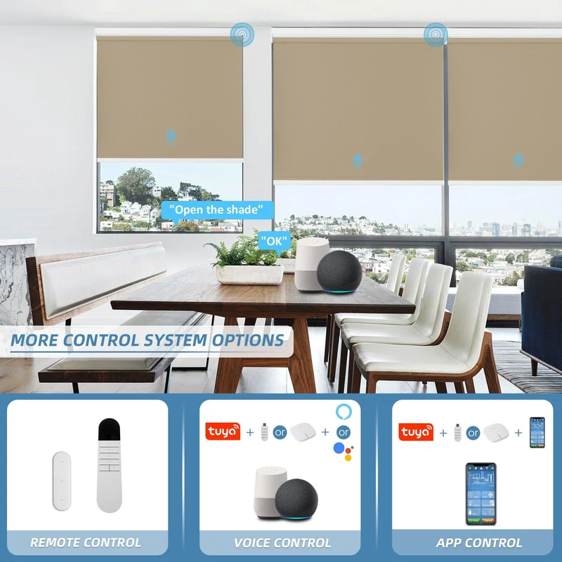 Motorized | Blackout | Rechargeable | Roller Shades | Customizable