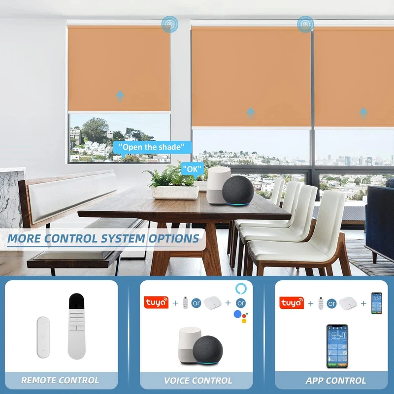 Motorized | Blackout | Rechargeable | Roller Shades | Customizable