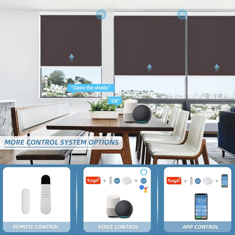 Motorized | Blackout | Rechargeable | Roller Shades | Customizable