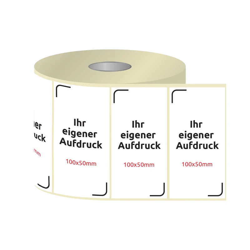 Etiketten, Aufkleber mit Aufdruck 100 x 50 mm RECHTECK (verschiedene Ausführungen)