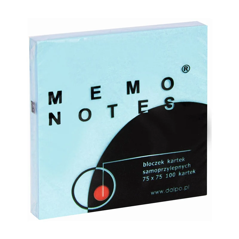 MEMO NOTES Haftnotizen-Block 75 x 75 mm, 100 Blatt Blau
