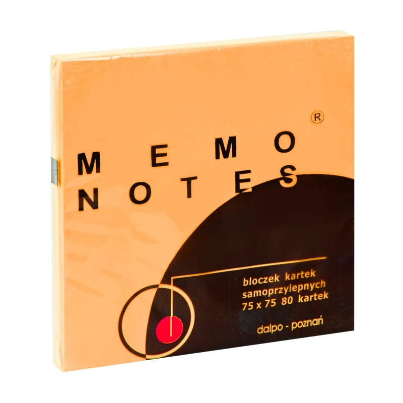 MEMO NOTES Haftnotizen-Block 75 x 75 mm, 80 Blatt Orange Brilliant