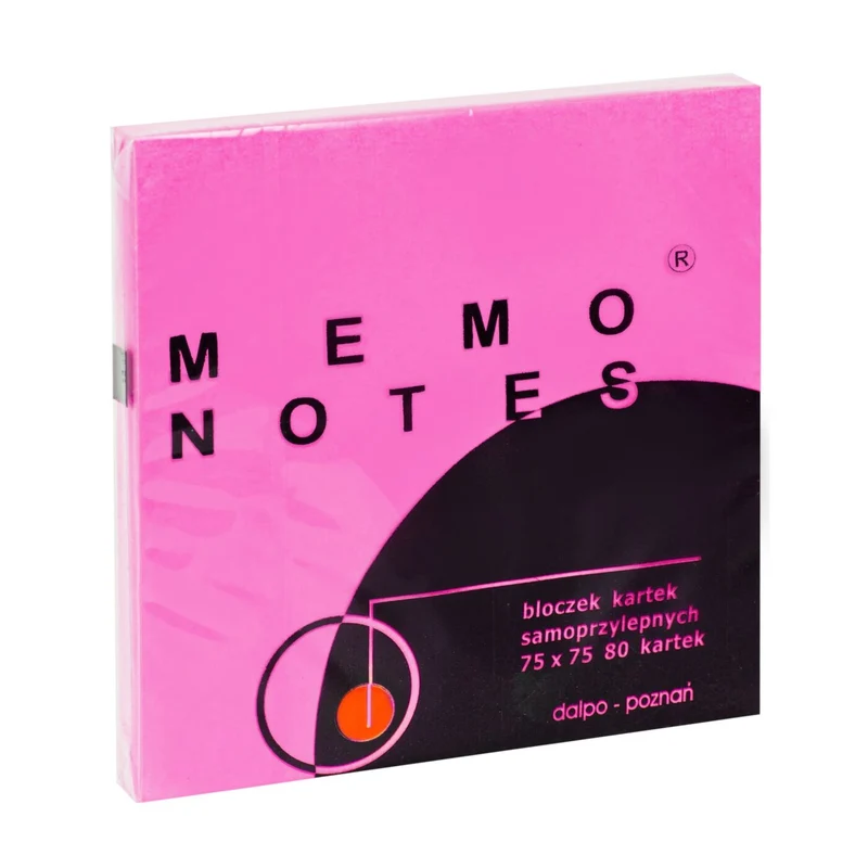 MEMO NOTES Haftnotizen-Block 75 x 75 mm, 80 Blatt Rosa Brilliant