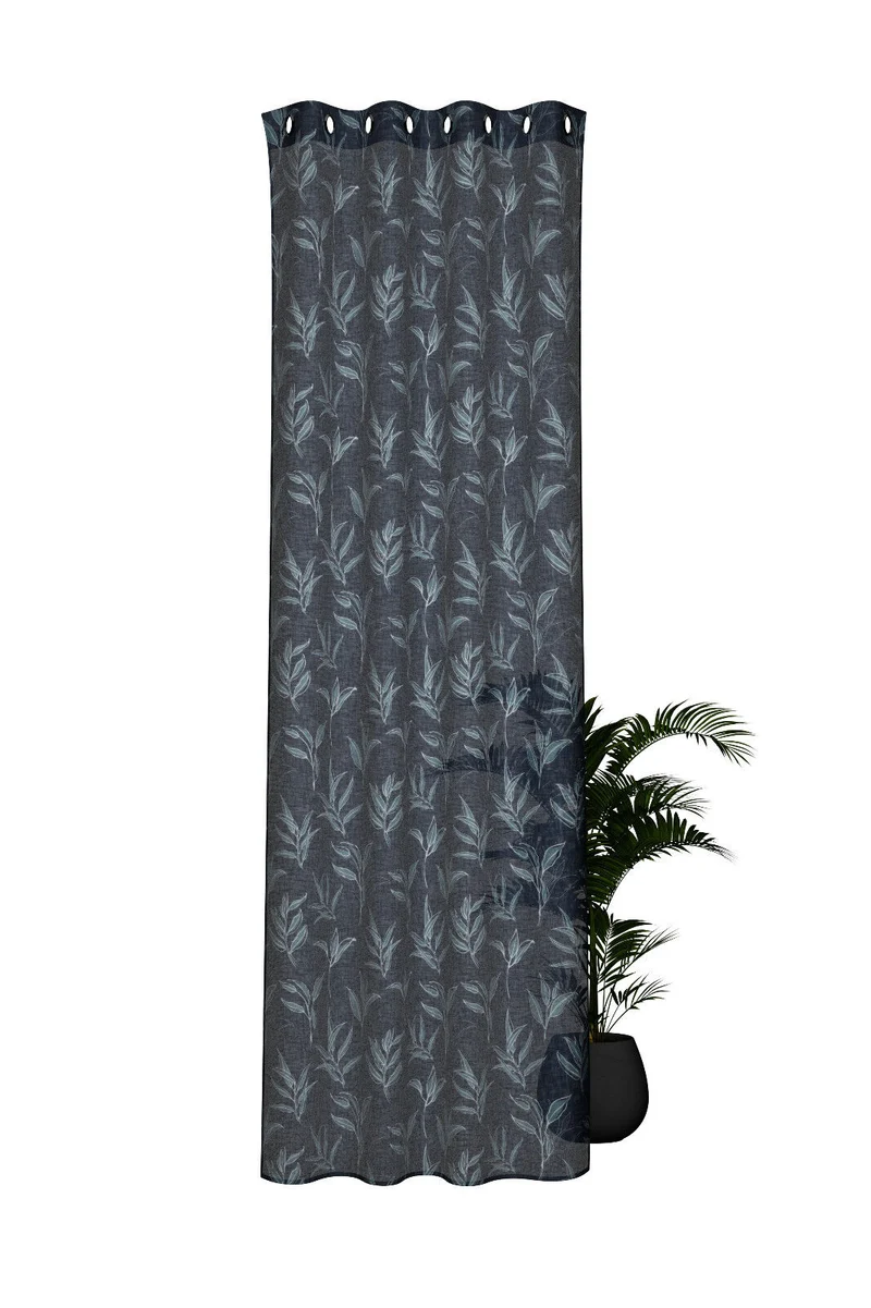 Ösenschal Evander blau BxH 140x245cm