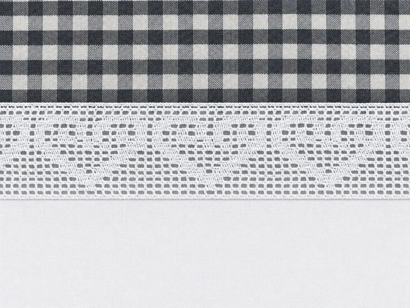Design Scheibengardine anthrazit grau HxB 45x135cm
