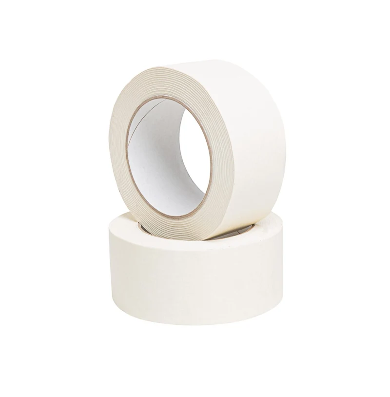Weißes Papier-Klebeband mit Solvent-Kleber – 50 mm x 50 m
