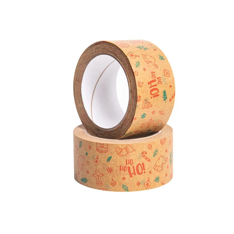 Papier-Packklebeband mit weihnachtlichem Aufdruck 50 mm x 40 m – Solvent