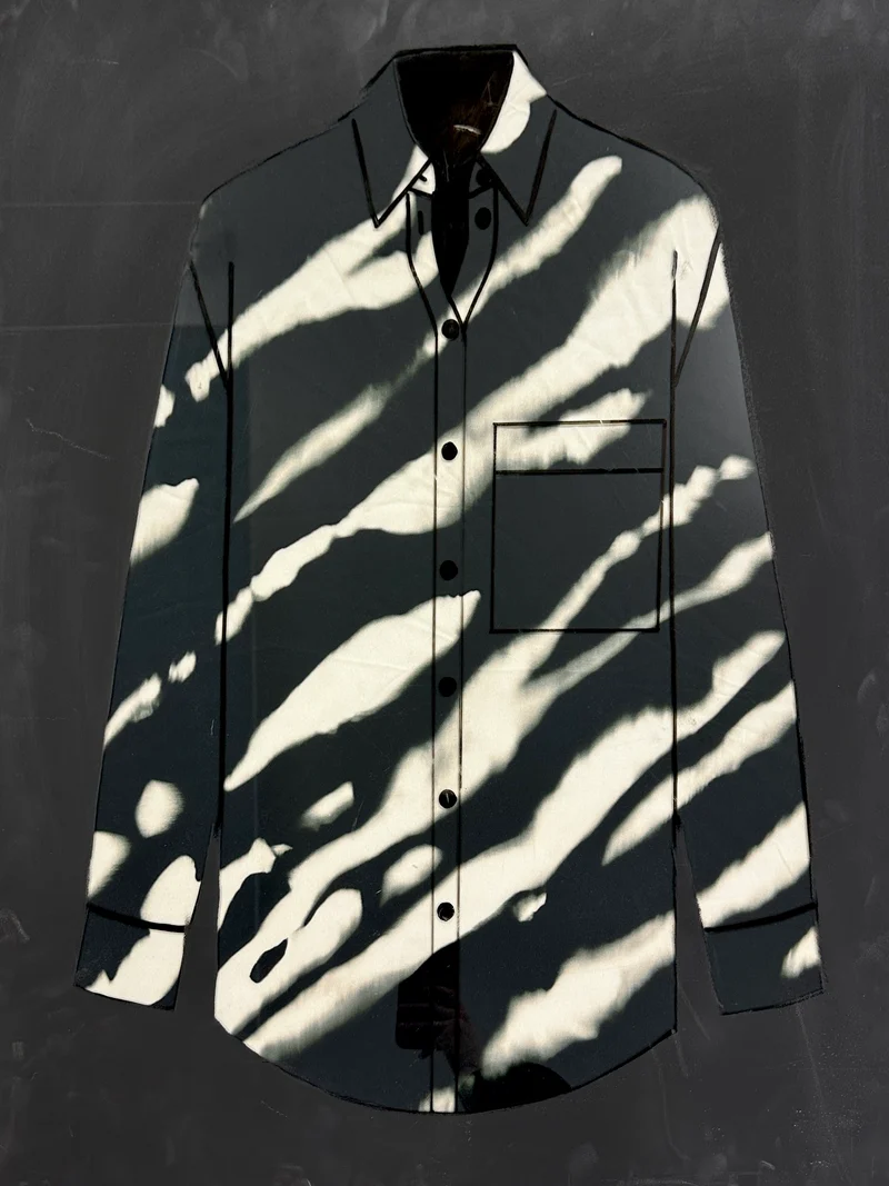 No. 2014 Seidencrepe schwarz weiß