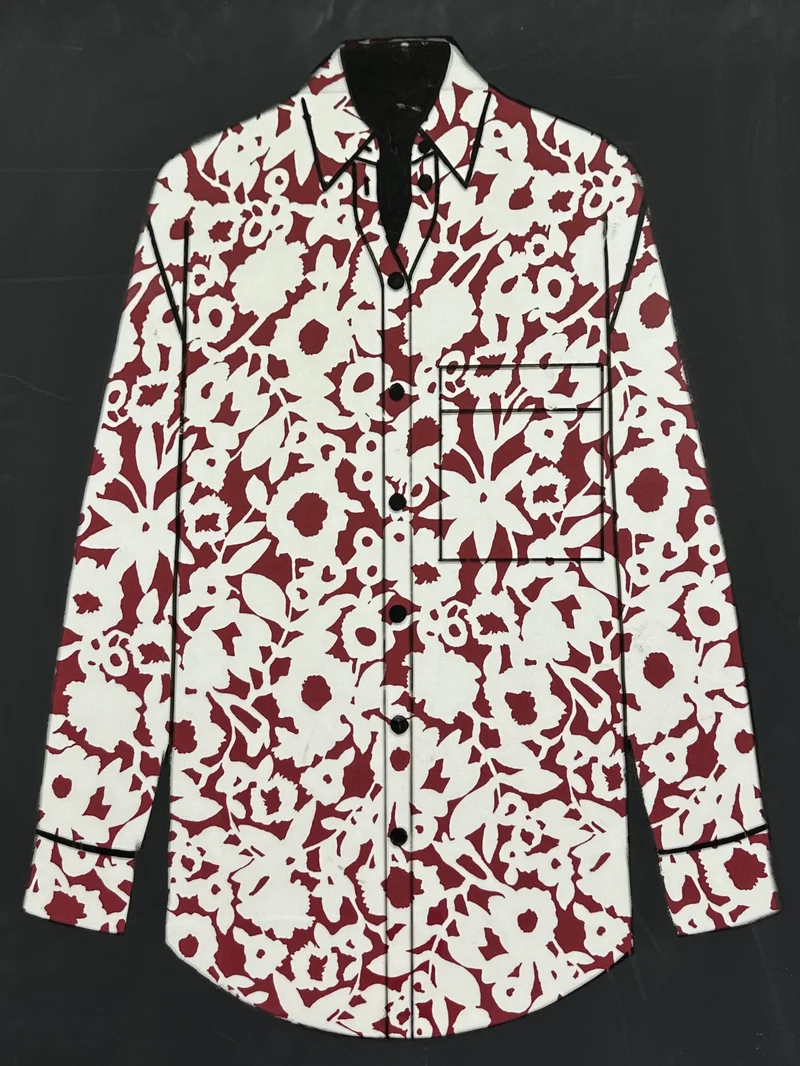 No. 2029 Seidencrepe rot weiß