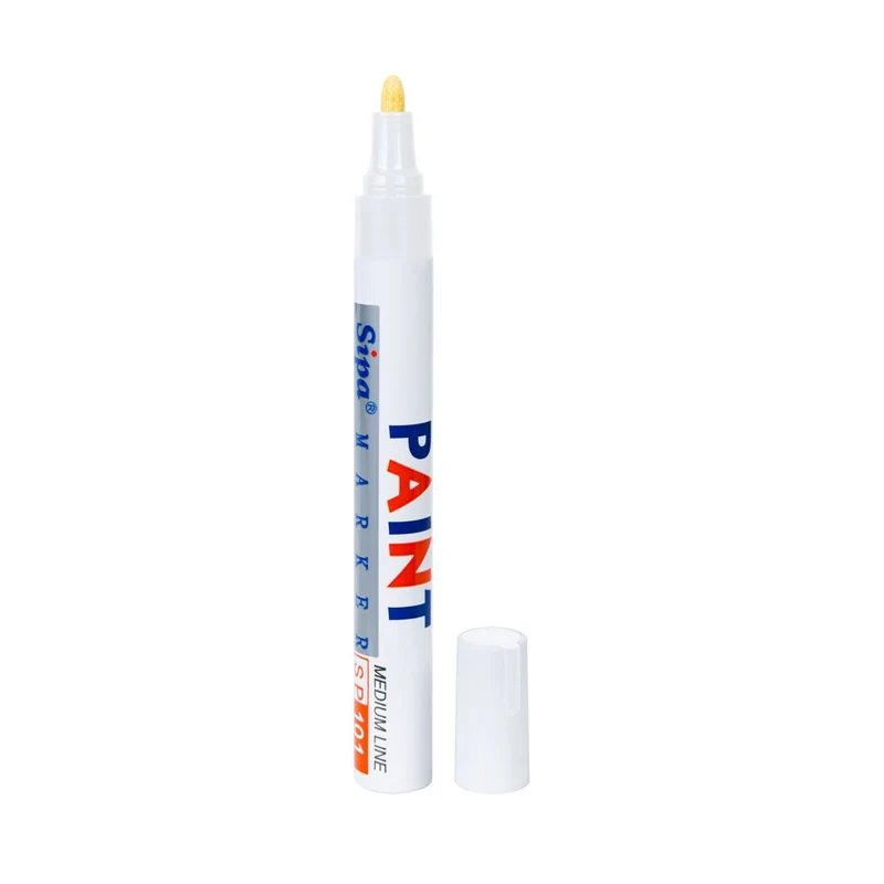 Lackmarker SP101, medium, Metallgehäuse, Farbe: Weiß