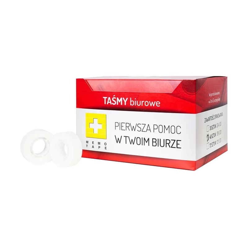 Memo-Tape Büro-Klebeband 19 mm x 33 m – 48 Stück