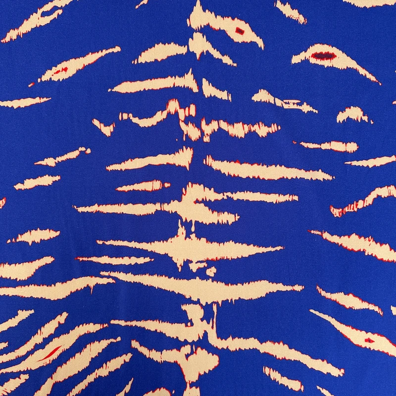 No. 1616 Viskose Druck Animal blau | 3,00m