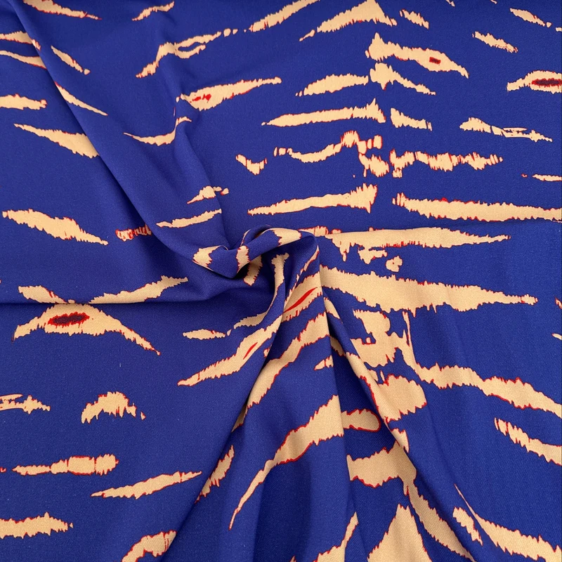 No. 1616 Viskose Druck Animal blau | 3,00m