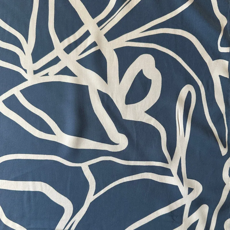 No. 1582 Tencel bedruckt jeansblau | 1,00m