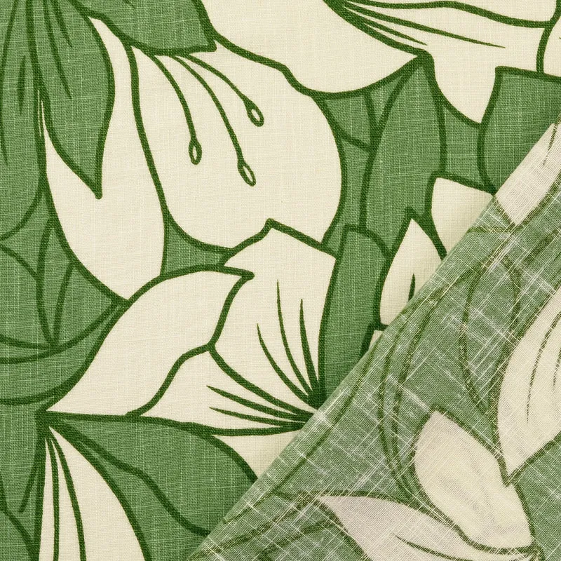 No. 1630Leinenmischung Blumenprint mint | 0.90m