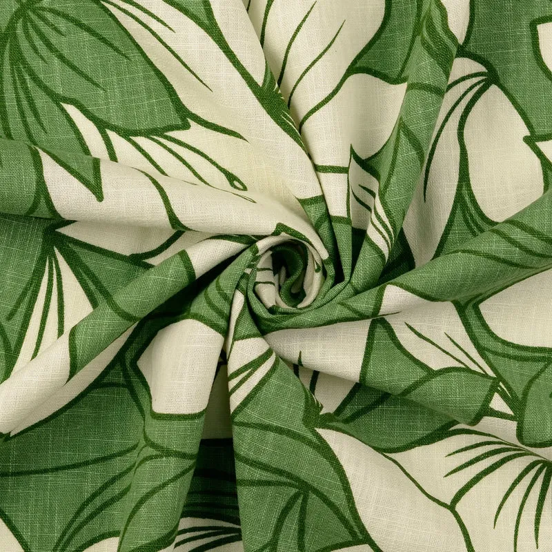 No. 1630Leinenmischung Blumenprint mint | 0.90m
