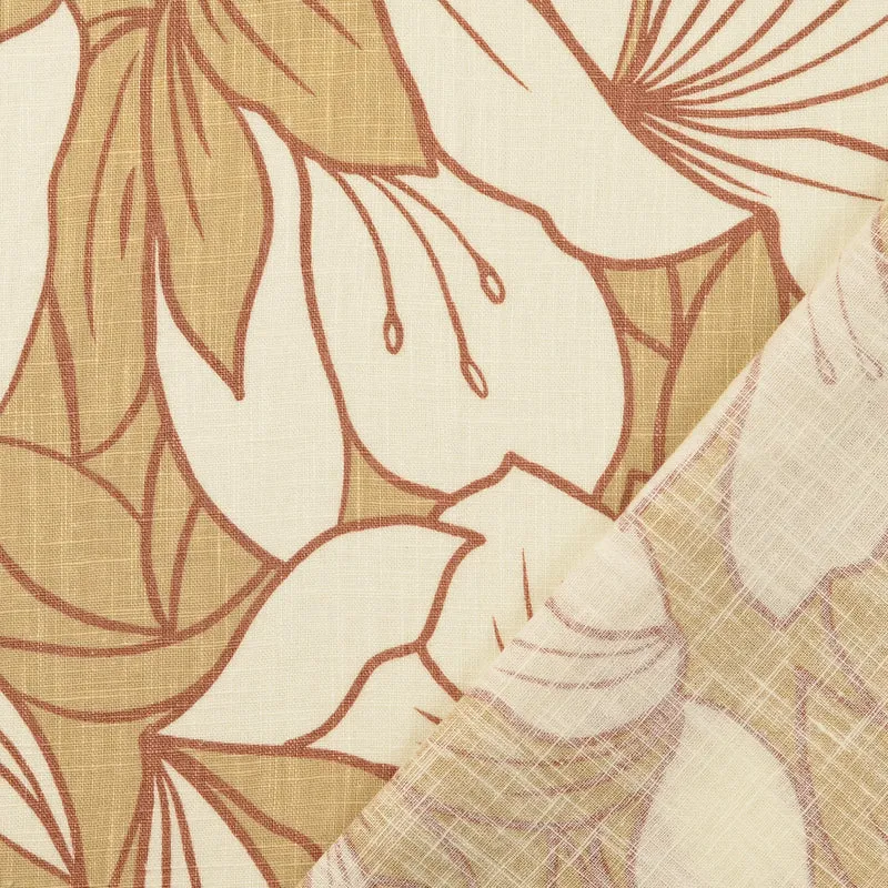 No. 1630Leinenmischung Blumenprint mint | 0.90m